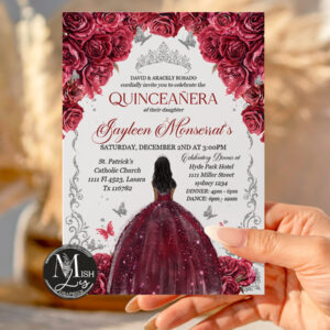 burgundy-silver-quinceanera-invitation