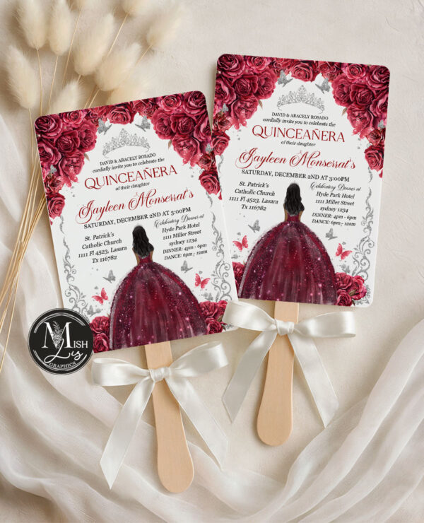 burgundy-silver-quinceanera-invitation