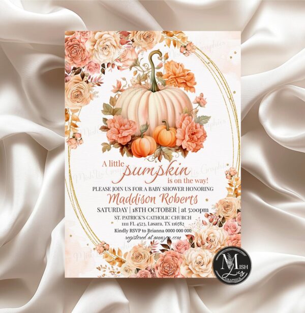 A Little Pumpkin Baby Shower Invitation