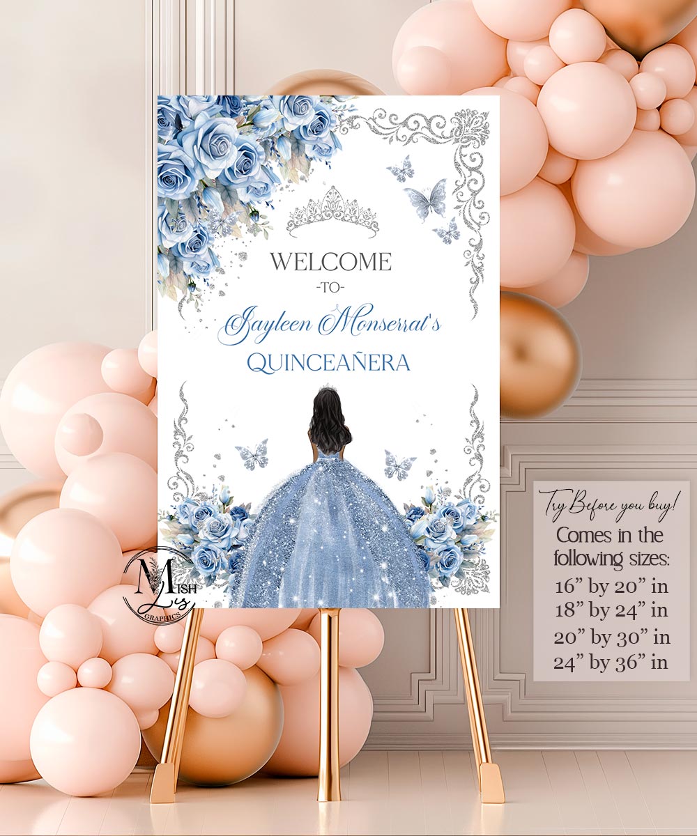 royal-blue-quinceanera-welcome-sign