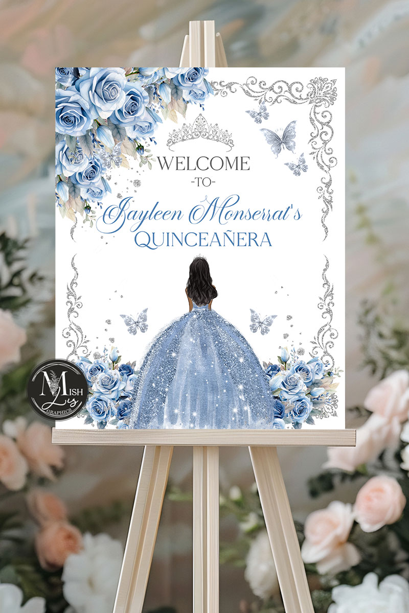 royal-blue-quinceanera-welcome-sign