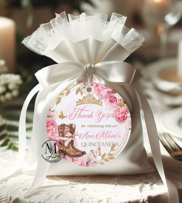 Country Western Quinceañera Labels