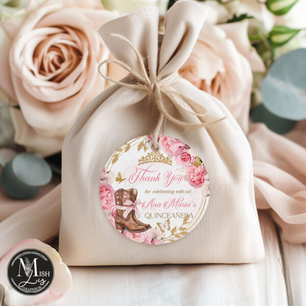 Country Western Quinceañera Labels