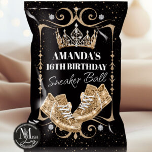 Royal Black Sneakers Chip Bag