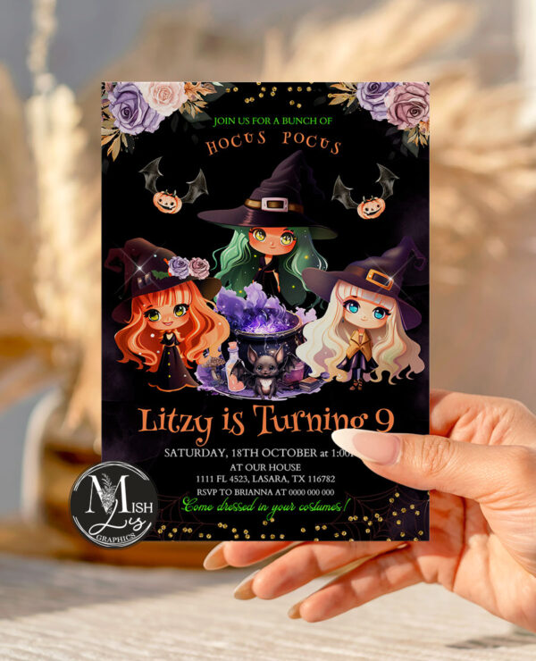 Halloween Witch Invitation