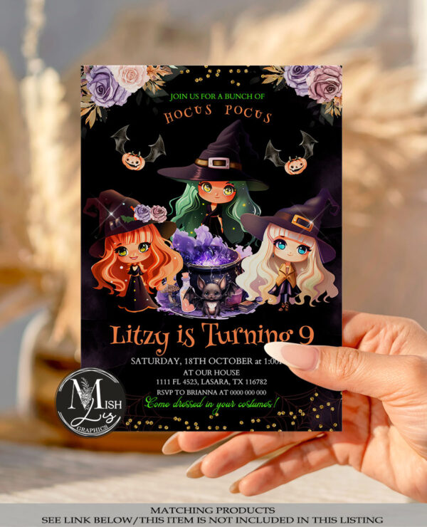 Halloween Witch Invitation