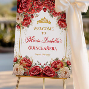 Red Cream Quinceañera