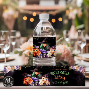 Spooktacular Party Water Bottle Labels