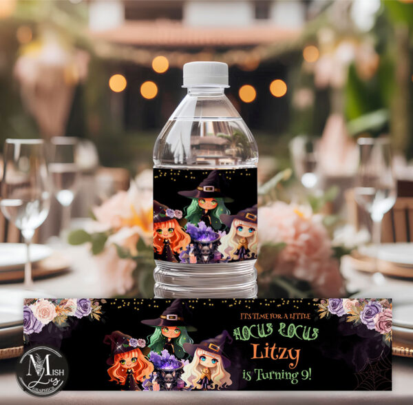 Spooktacular Party Water Bottle Labels