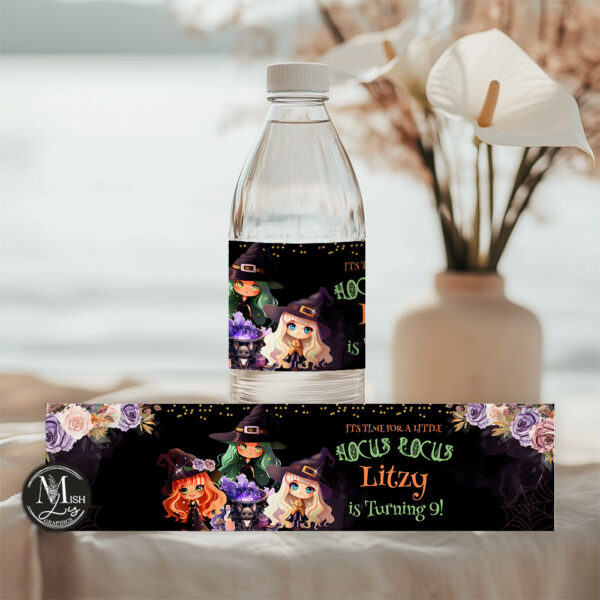 Spooktacular Party Water Bottle Labels