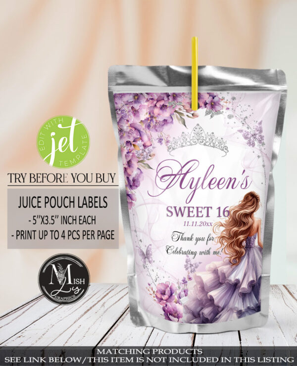 lavender-quinceanera-labels