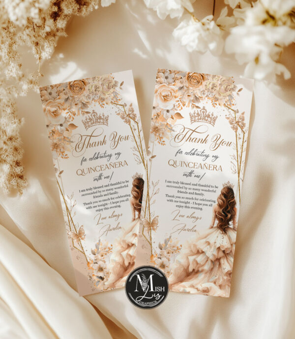 beige-champagne-quinceanera-thank-you-card