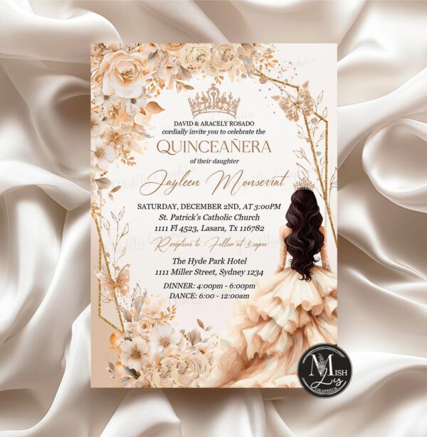 beige-champagne-quinceanera-invitation