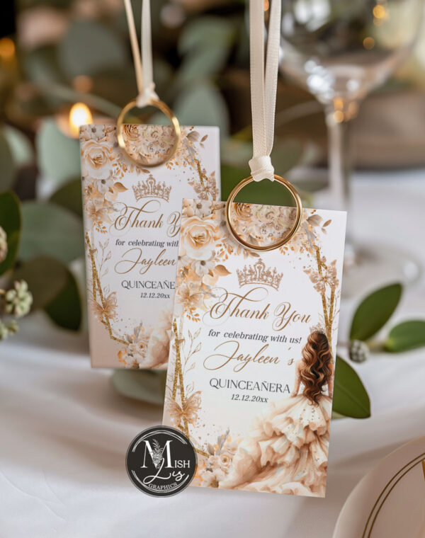 beige-champagne-quinceanera-party-tags