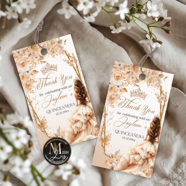 beige-champagne-quinceanera-party-tags