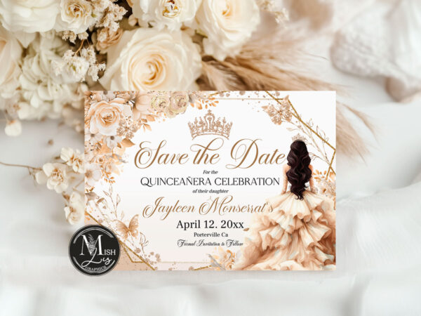 beige-champagne-quinceanera-save-the-date