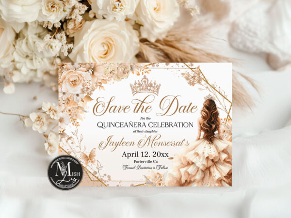 beige-champagne-quinceanera-save-the-date