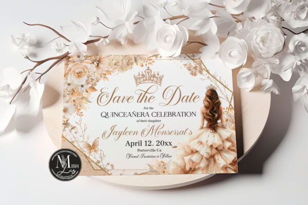 beige-champagne-quinceanera-save-the-date