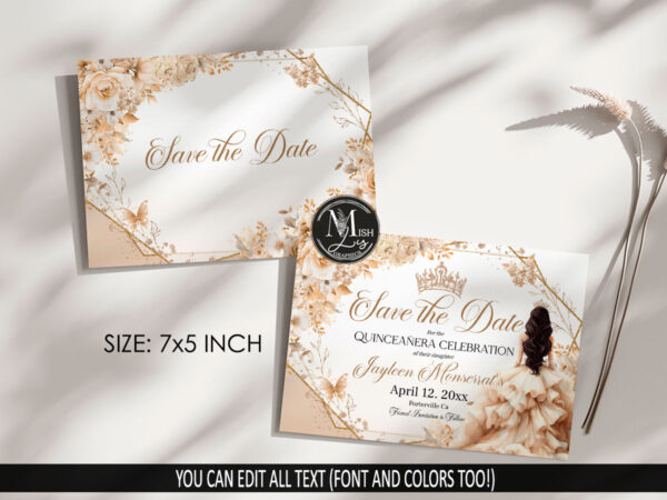 beige-champagne-quinceanera-save-the-date