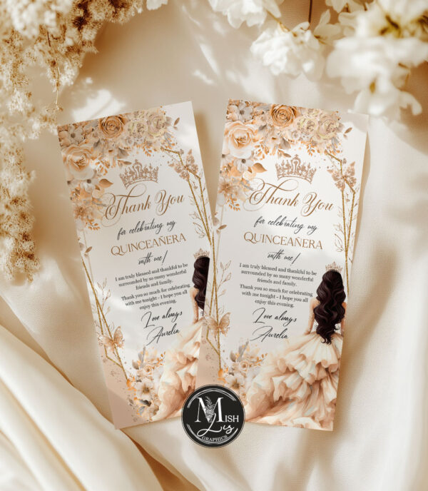 beige-champagne-quinceanera-thank-you-card