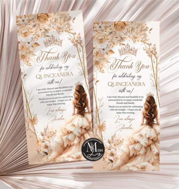 beige-champagne-quinceanera-thank-you-card