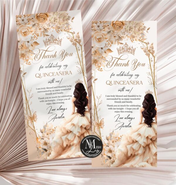 beige-champagne-quinceanera-thank-you-card