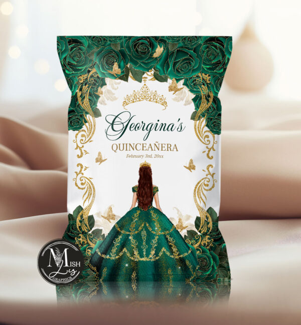emerald-green-quinceanera-chip-bag