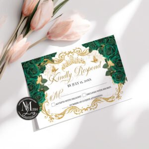 emerald-green-quinceanera-rsvp