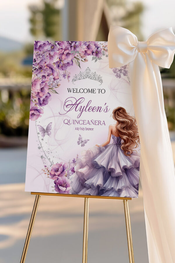 lavender-quinceanera-sign