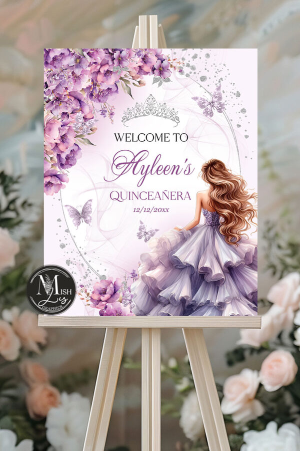 lavender-quinceanera-sign