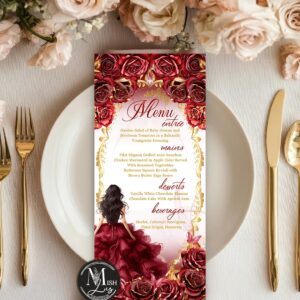 red-burgundy-quinceanera-menu