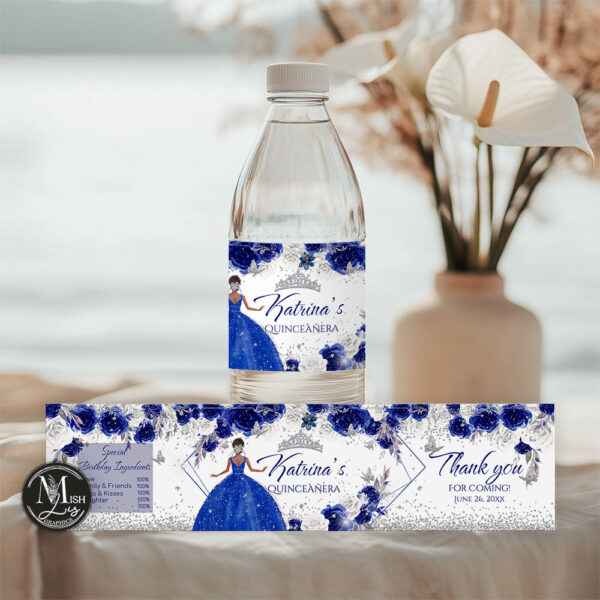 royal-blue-quinceanera-water-bottle-labels
