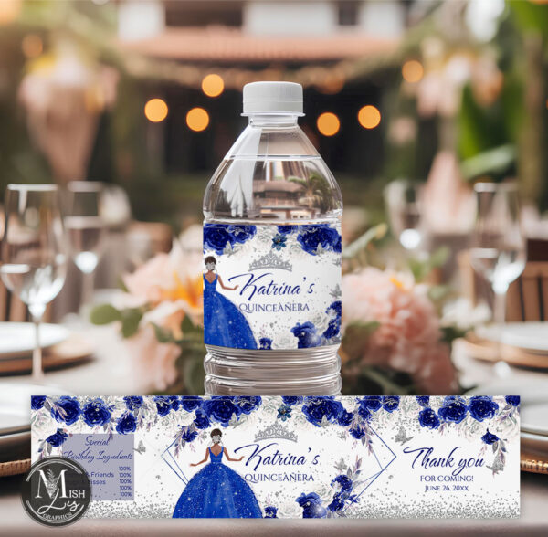 royal-blue-quinceanera-water-bottle-labels