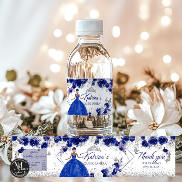 royal-blue-quinceanera-water-bottle-labels