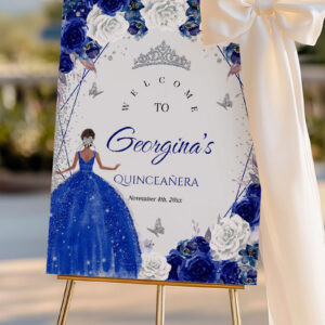 royal-blue-quinceanera-welcome-sign