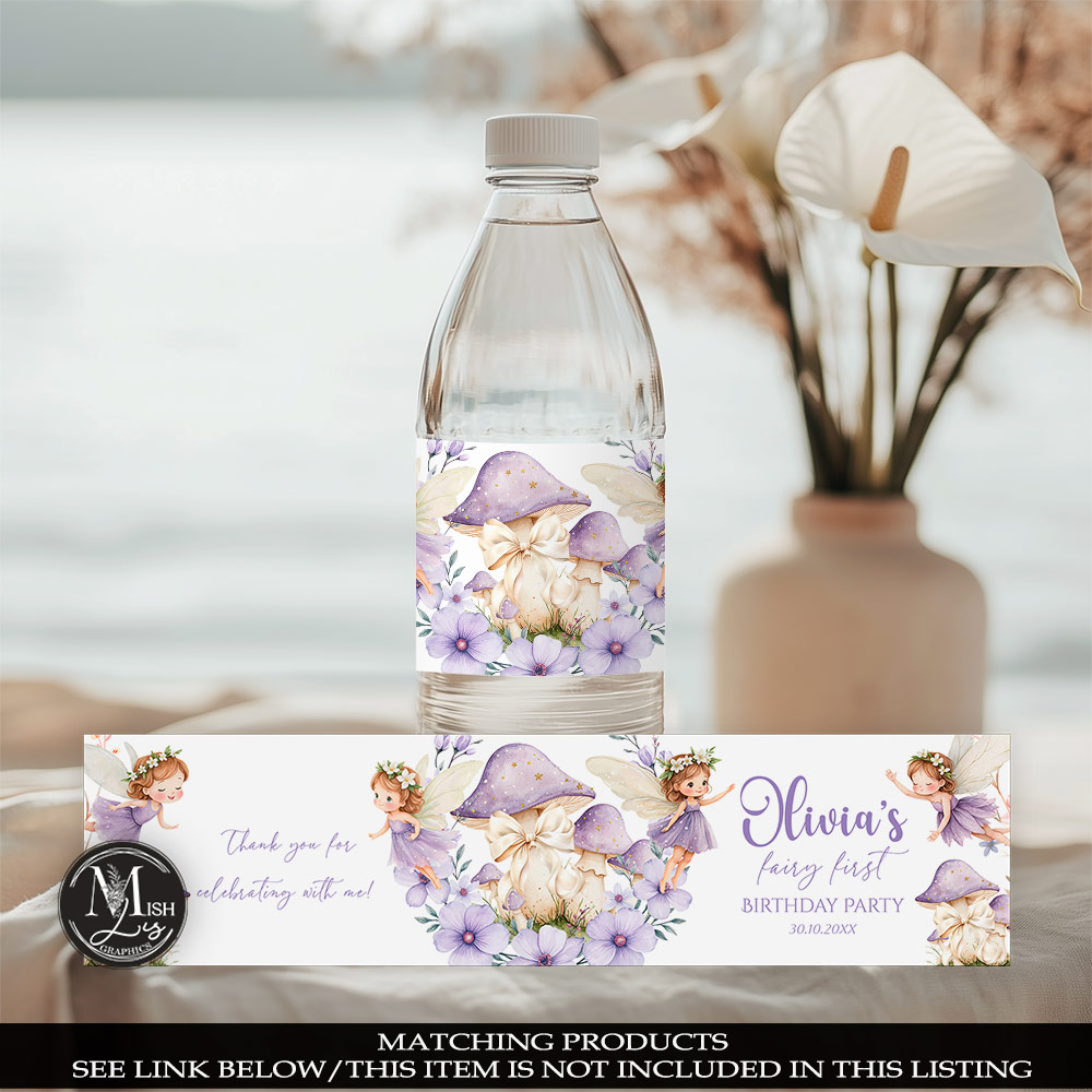 fairy-first-birthday-water-bottle-label