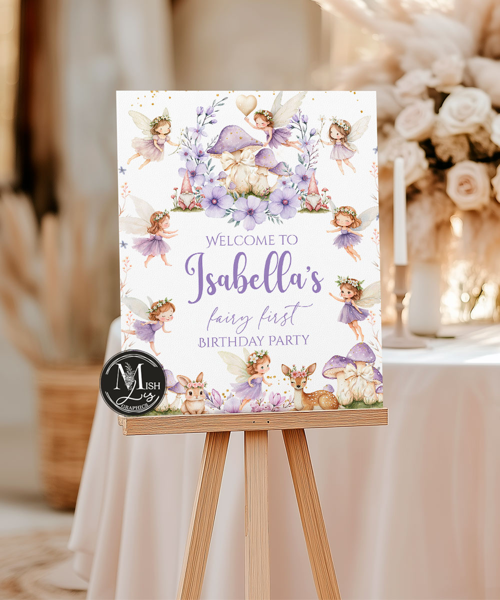 fairy-first-birthday-welcome-sign