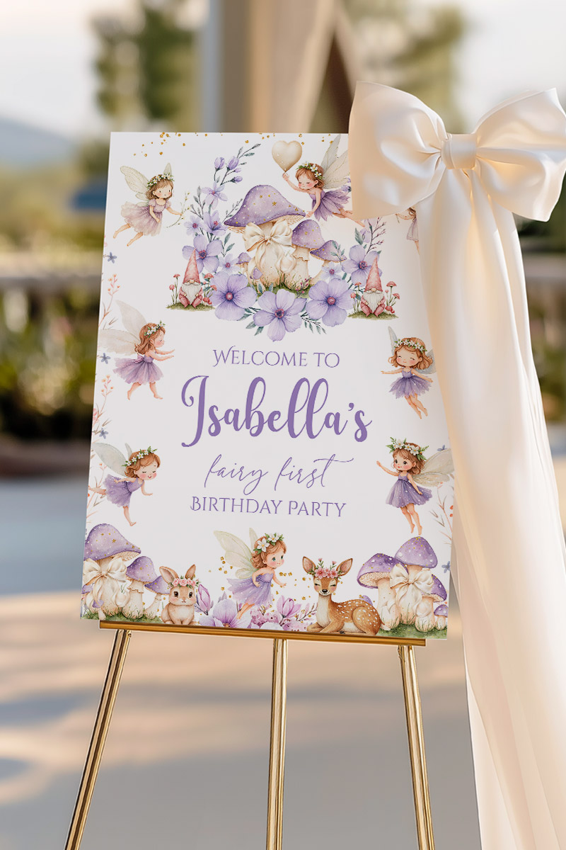 fairy-first-birthday-welcome-sign