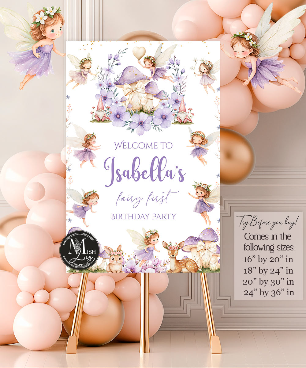 fairy-first-birthday-welcome-sign