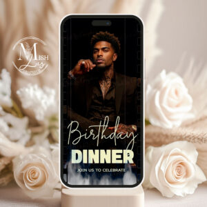 Mens Birthday Video Invitation | Animated Mobile Template